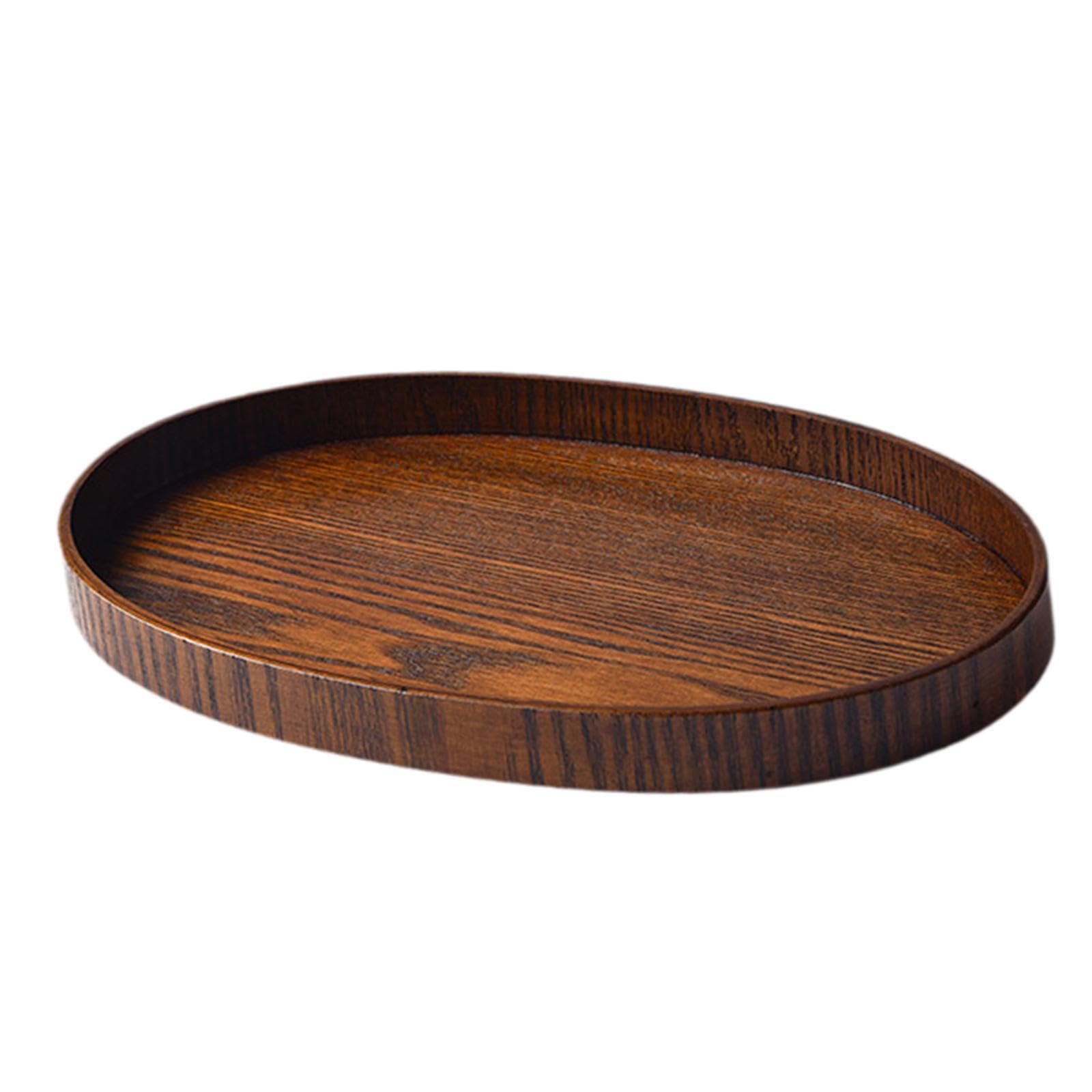 YIXANNX Wood Serving Tray Beautifully Crafted Wooden Platter Hosting Snacks Or Serving Desserts To Guests And Can Be Used For Long Time. Wooden Salad Bowl