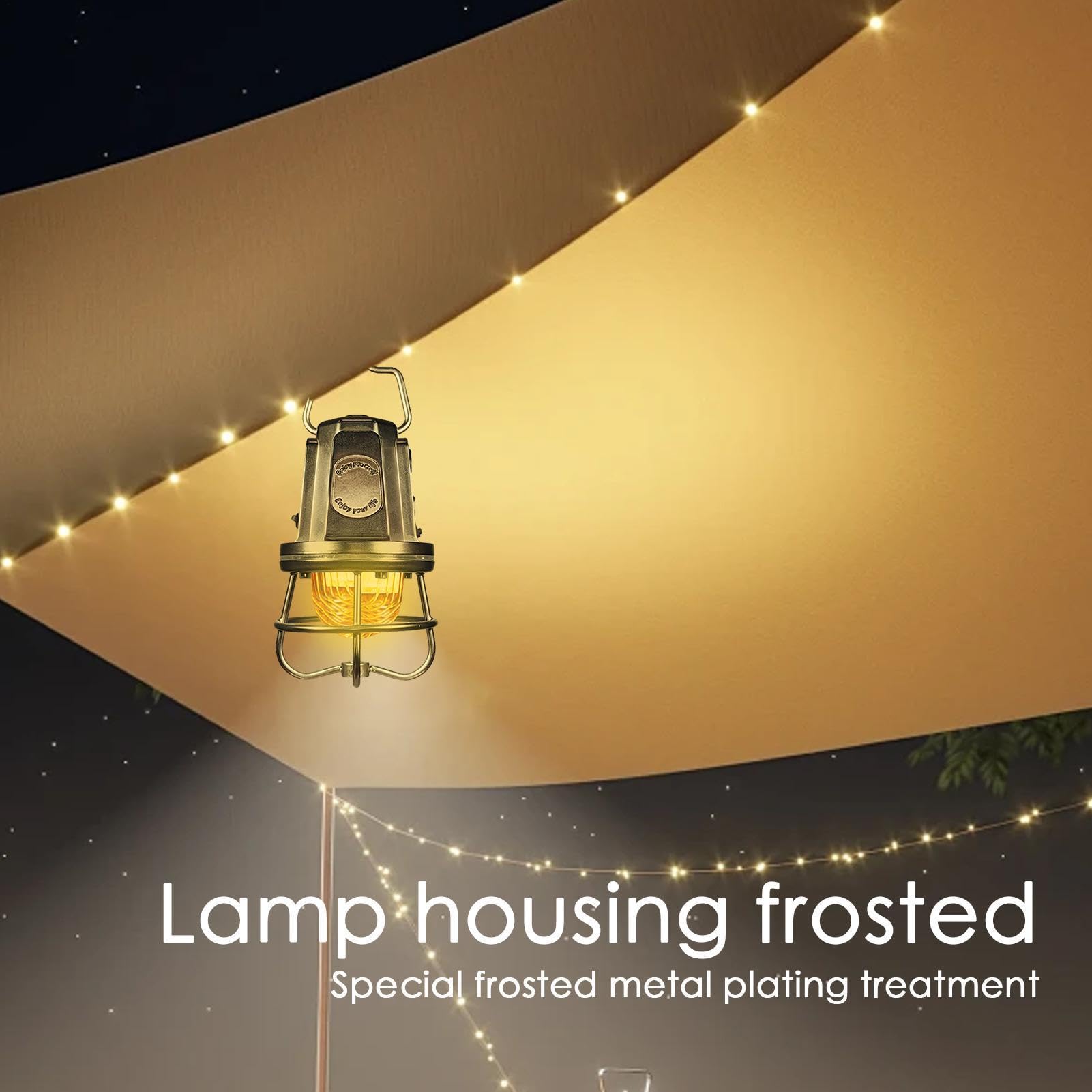 Linterna para Camping Lámpara de Equipo de Supervivencia con Regulación de | Linterna LED Portátil para Acampada para Tienda de Campaña, Exterior, Apagones, Toldo y Balcón