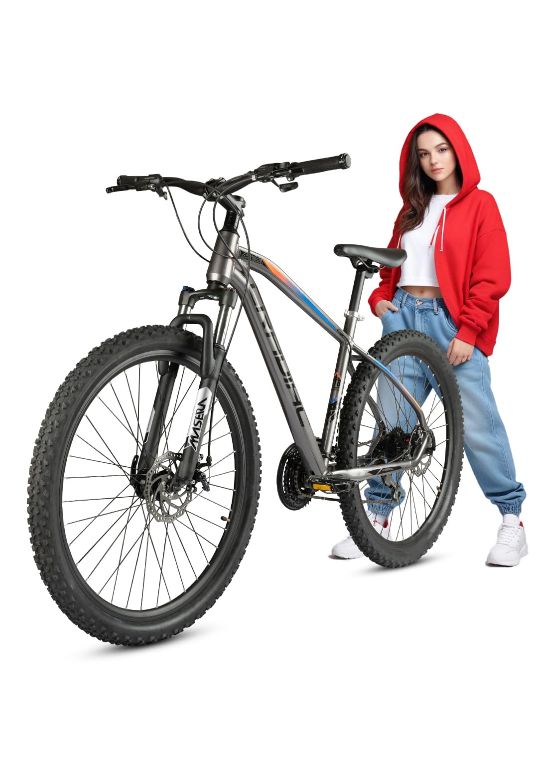 CRADIAC - XC 900 GEN 3 | MTB 24 Gear Cycle | 29 INCH Alloy Cycle for Men | 24 Speed Mountain Bike with 6061 Aluminium Frame, Disc Brakes & Zoom Lockout Suspension Fork | 14+ Years & 5.8FT +, Unisex-image-5