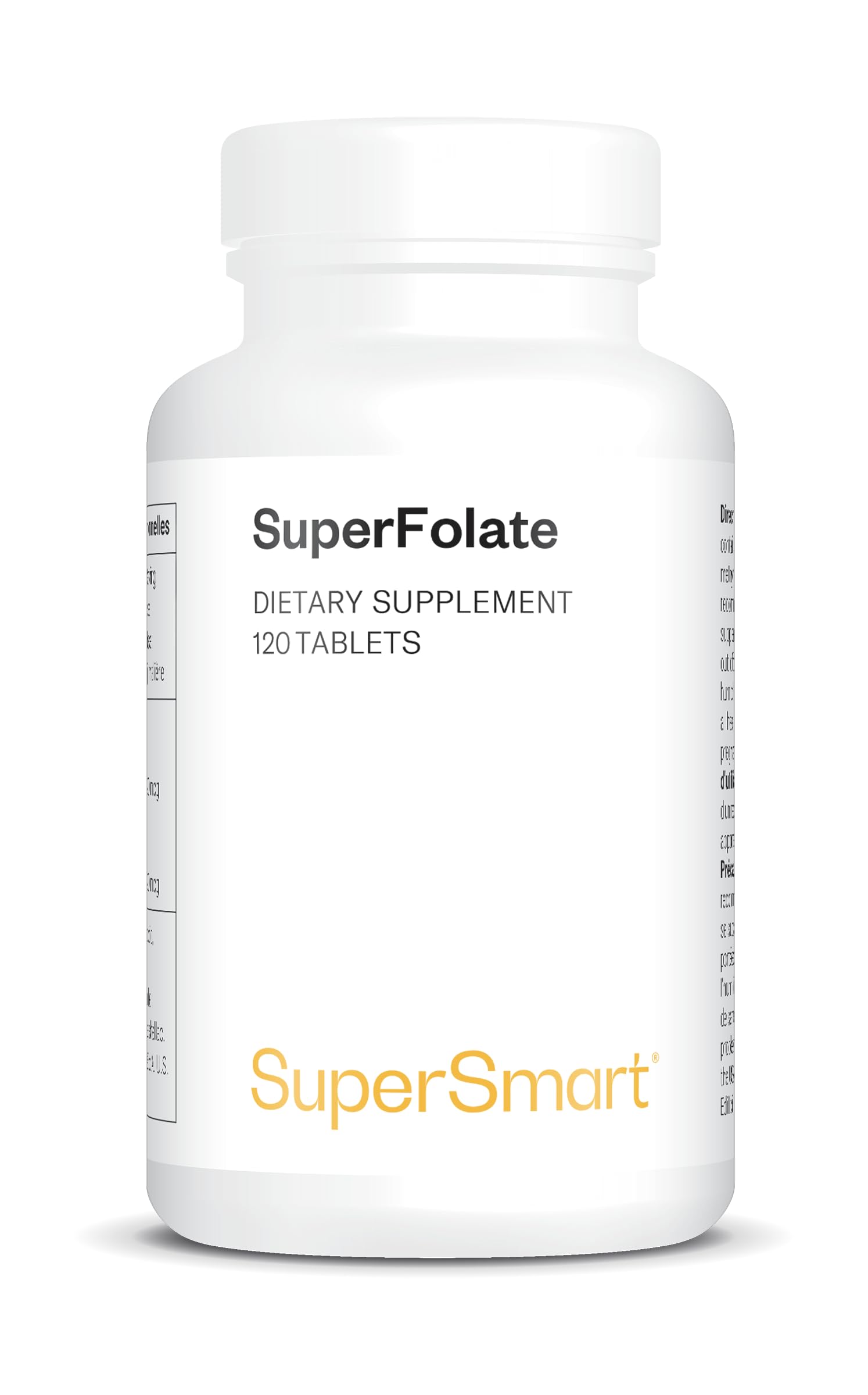 SuperFolate (Quatrefolic®) - Acide Folique (Vitamine B9) - Contribue à Réduire la Fatigue et à Soutenir la Fonction Psychologique - Élu «Produit de l’année» au NutraIngredients Award 2016 - Supersmart