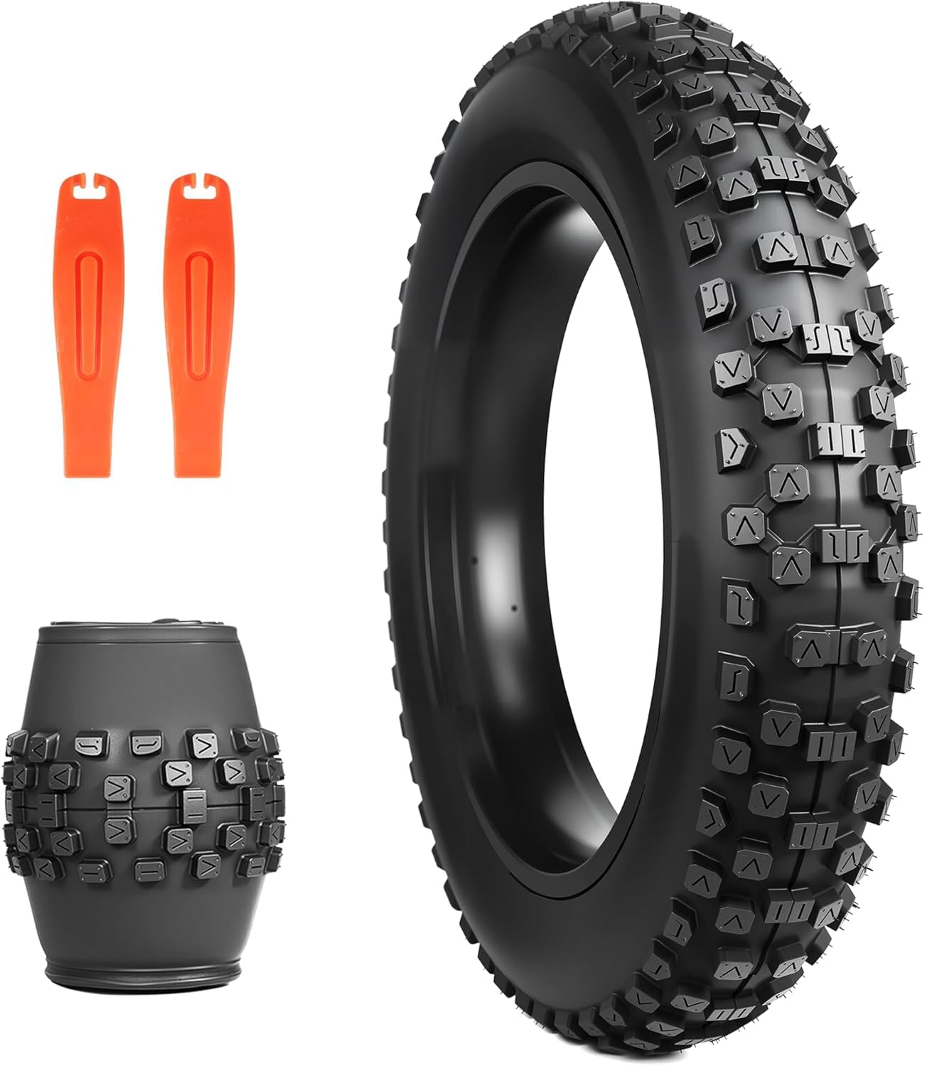 ZUKKA 20 Zoll Heavy Duty E-Bike Reifen 20x4.0 Mantel 102-406 Faltbar Fat Tire Fett Fahrradreifen für E-Bike/Mountain Snow Bike