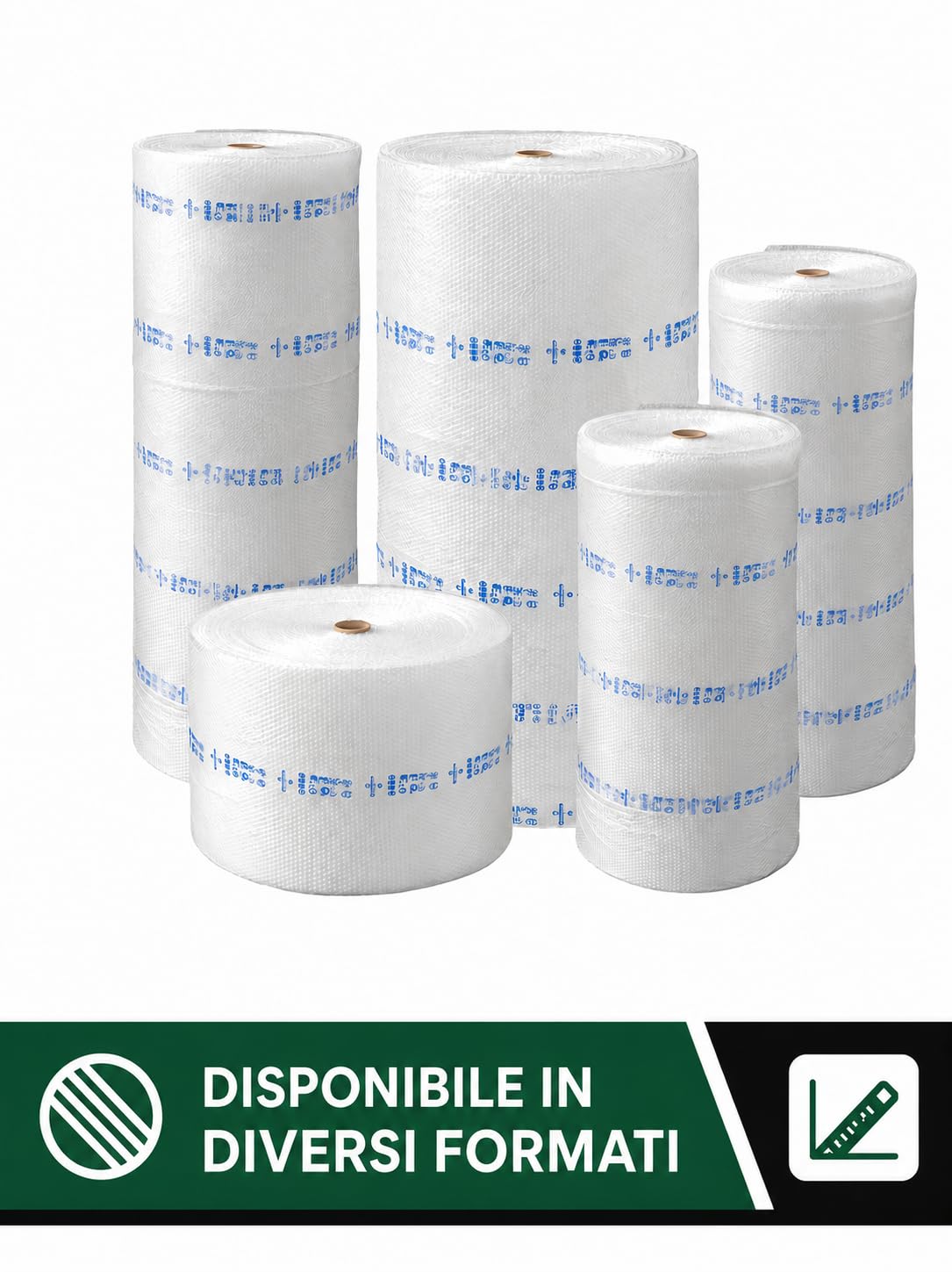Pluriball Imballaggio 100x200 mt 55 gr/mq, Rotolo Millebolle Trasparente, Plastica a Bolle d'Aria per Spedizioni, Traslochi e Protezione Oggetti Fragili (100CM X 200MT)
