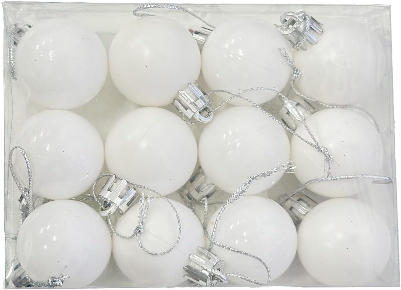 Shatterproof Christmas Baubles – Decorative Ornaments for Holiday Décor – Ideal for Christmas Trees and Garlands – Durable, Stylish, and Safe for Festive Celebrations (White, 24)