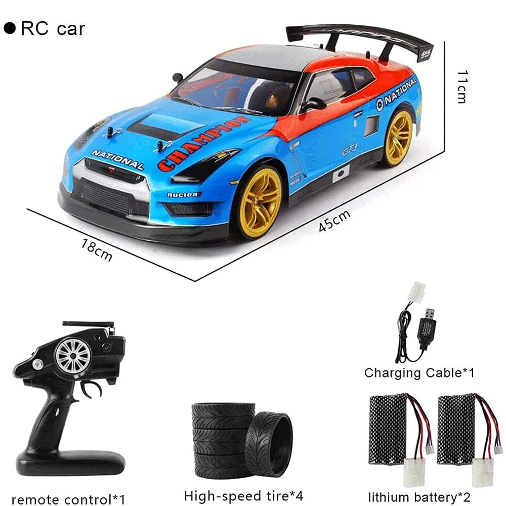 Auto RC Camion RC ad alta velocità da 70 km/h, buggy RC elettrico 2.4G, camion telecomandato grande 1/10, veicolo RC fuoristrada 4WD, macchina da corsa alla deriva, macchinina RC, con 2 batter