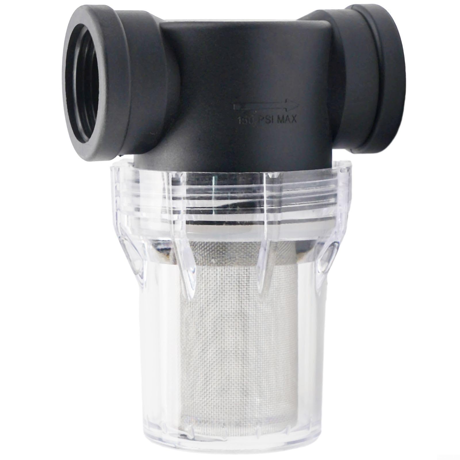 Inline-Wasserpumpen-Filtersieb für Gartenbewässerungssysteme mit 40 Mesh oder 80 Mesh Filtration und kompatibel mit Standard-Rohrgewinden (2,5 cm 40 Mesh)