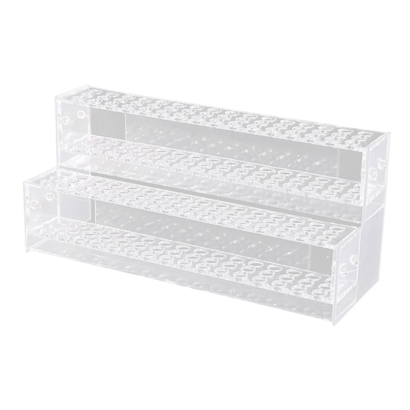 Zambuph Delightful Multi Holes Makeup Brush Organizer Enhances Space While Providing Organized Storage For Brushes And Pencils Transparent Pen Display Stand, Clear, 2 Layer 96 Holes