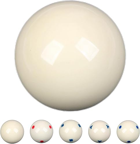 Miniatura 8 de Bola de billar blanca de repuesto de 2-1/4", bola blanca de taco, bola azul de 6 puntos AAA, 6 onzas, 6.00 oz, accesorios para mesa de billar