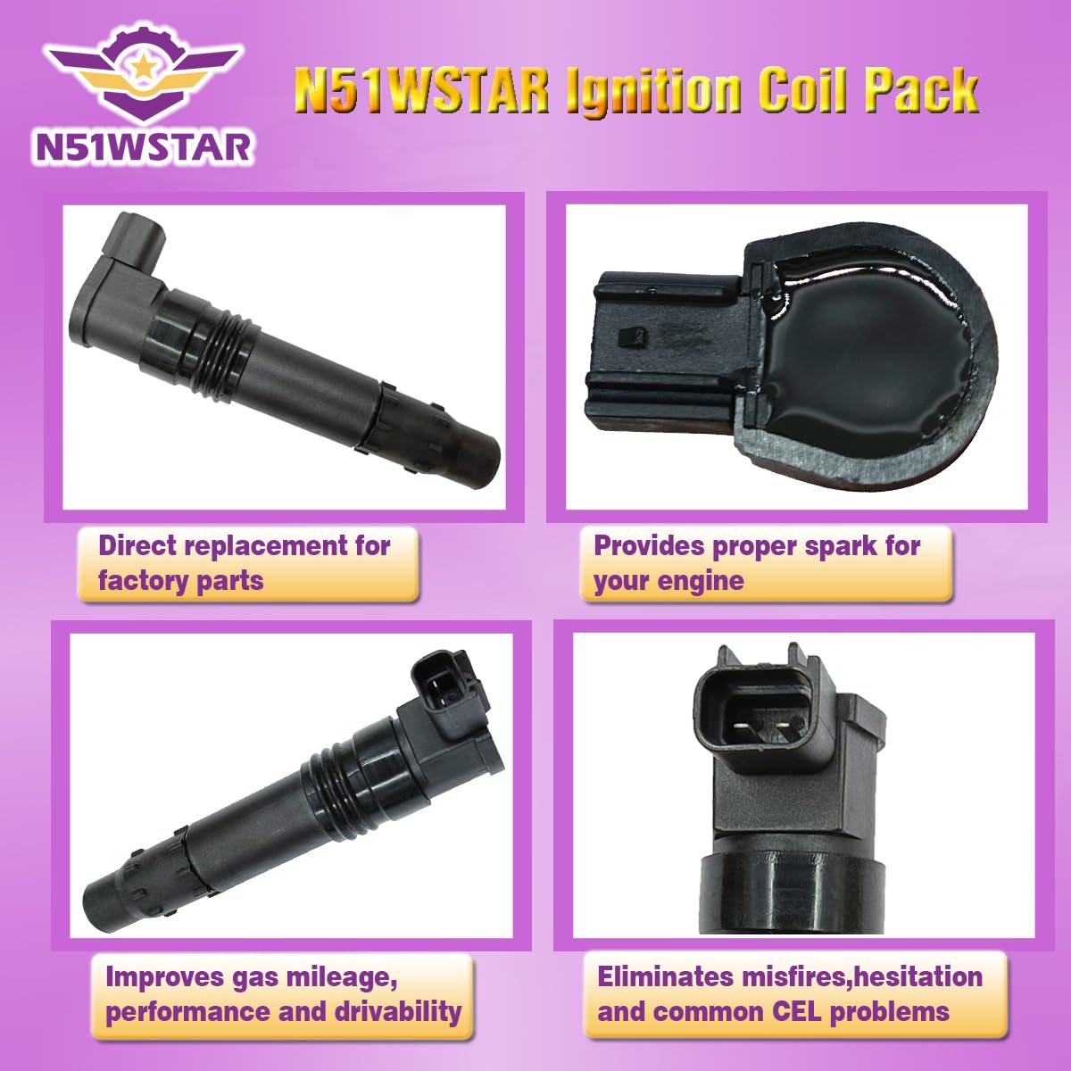 Amazon.com: N51WSTAR Ignition Coil Pack Set Of 1 Compatible