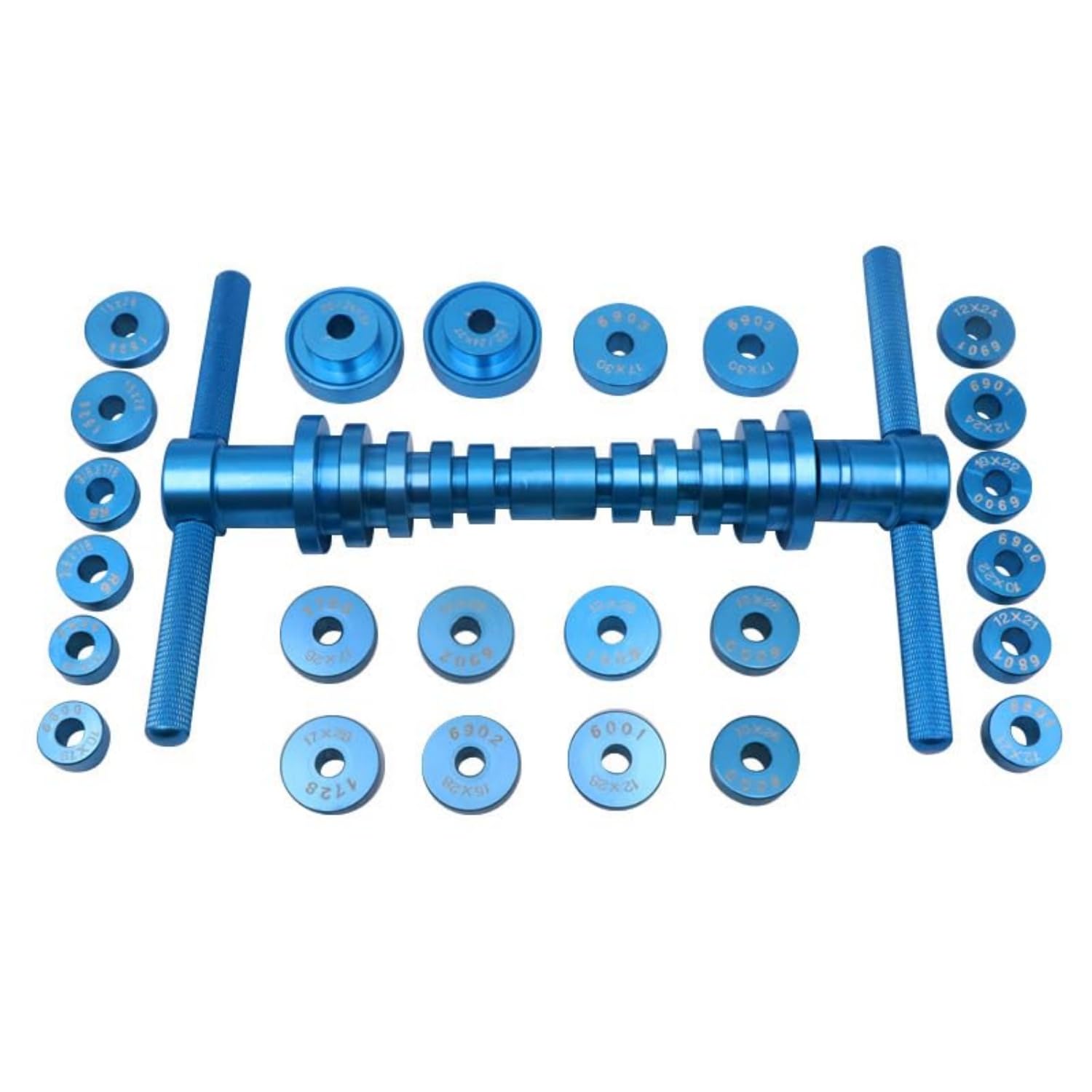 Set di pressa per cuscinetti per biciclette, kit di strumenti universali per l'installazione e l'estrazione del mozzo ruota, in lega di alluminio resistente per cuscinetti della bici, movimento