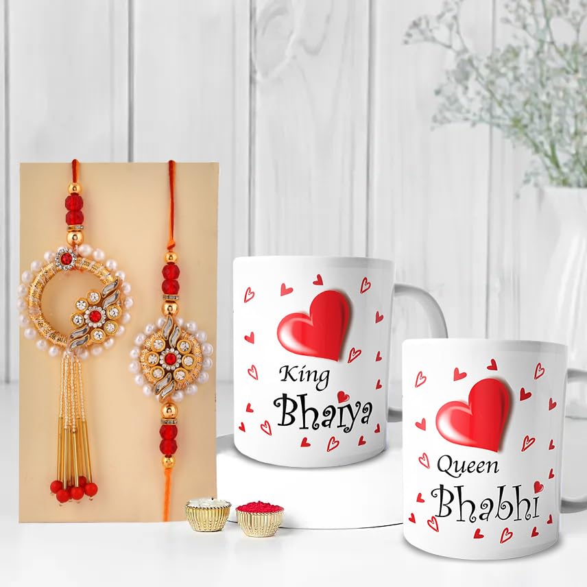 61TaSwKze+L CraftVatika Rakhi Mug Gift...