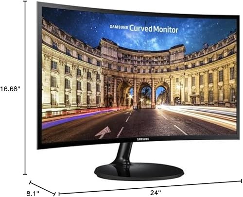 Miniatura 3 de SAMSUNG LC24F390FHNXZA - Monitor de computadora curvado de 24 pulgadas, pantalla LED 60Hz Full HD 1080P, diseño delgado para juegos para uso