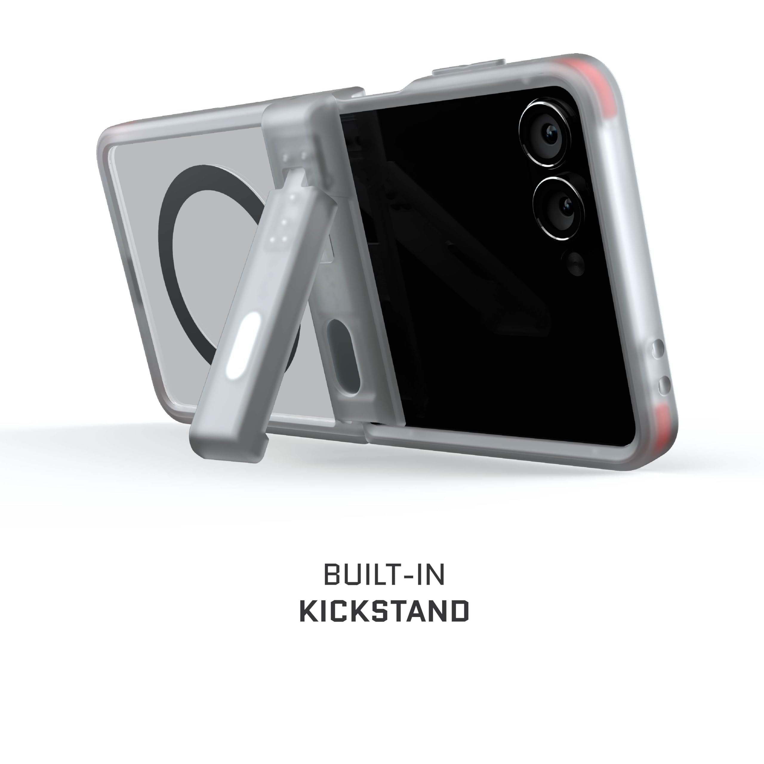 Ghostek Covert Transparente Schutzhülle für Galaxy Z Flip 7 mit integriertem Ständer, MagSafe und vollständigem Scharnierschutz, entworfen für Samsung Galaxy Flip7 (17,5 cm) (17,5 cm) (transparent)