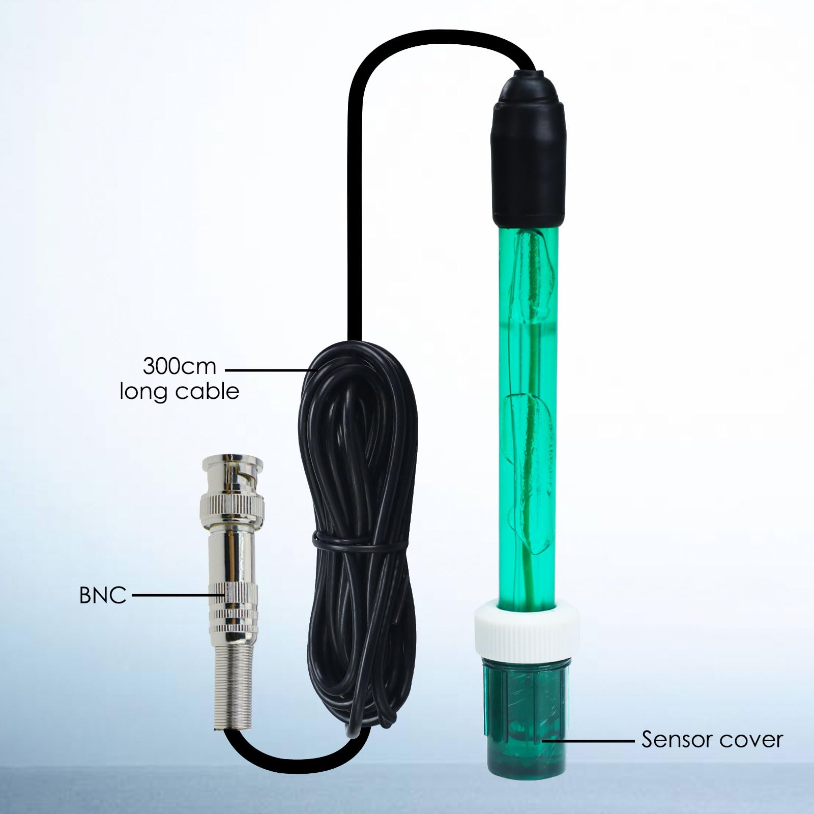Elettrodo ORP Sostituibile con Connettore BNC Cavo Lungo 300 cm (10 ft) Alta Precisione (-1999-1999 mV) Per Piscine, Spas, Acquari, Acqua Potabile & Laboratori