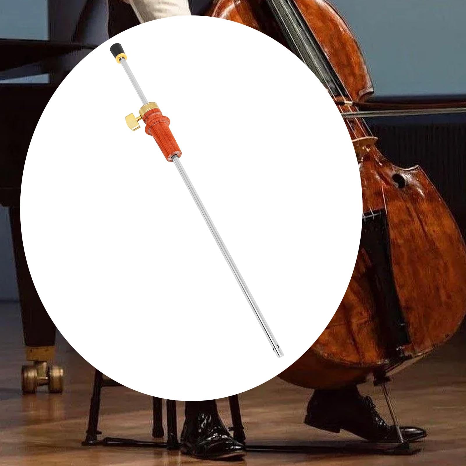 LOVIVER Corde per violoncello 4/4 Puntale Puntale per violoncello Resistenza Cuscinetto antiscivolo Asta di supporto per puntale Accessori per violoncello per