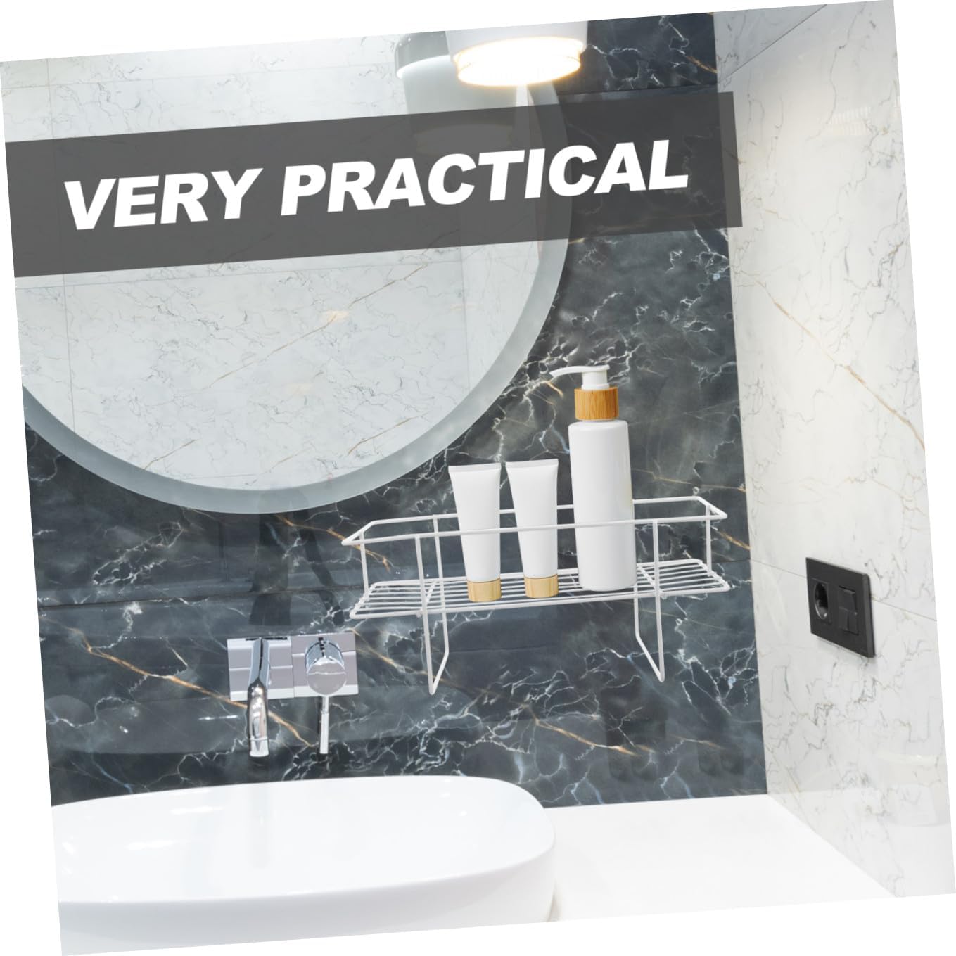 OUNONA Bathroom Storage Rack Over The Toilet Iron Stand Easy Install Organize Toiletries