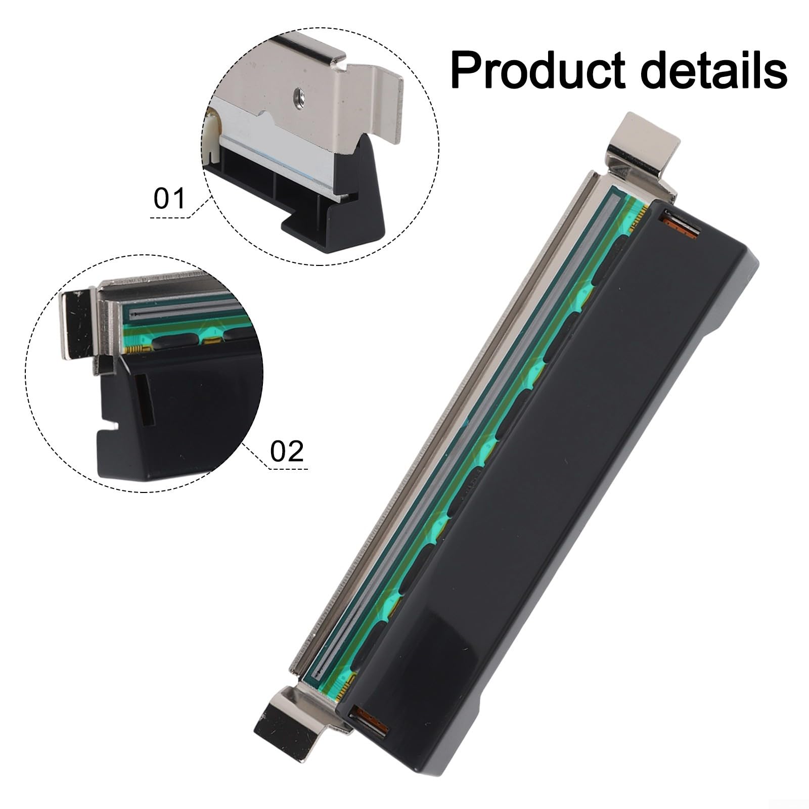 Thermo-Druckkopf Ersatz für Zebra ZT200 Serie, 203DPI Hochauflösende Metalldruckkopf-Komponente für ZT210 ZT220 ZT230 Barcode-Etikettendrucker Teil