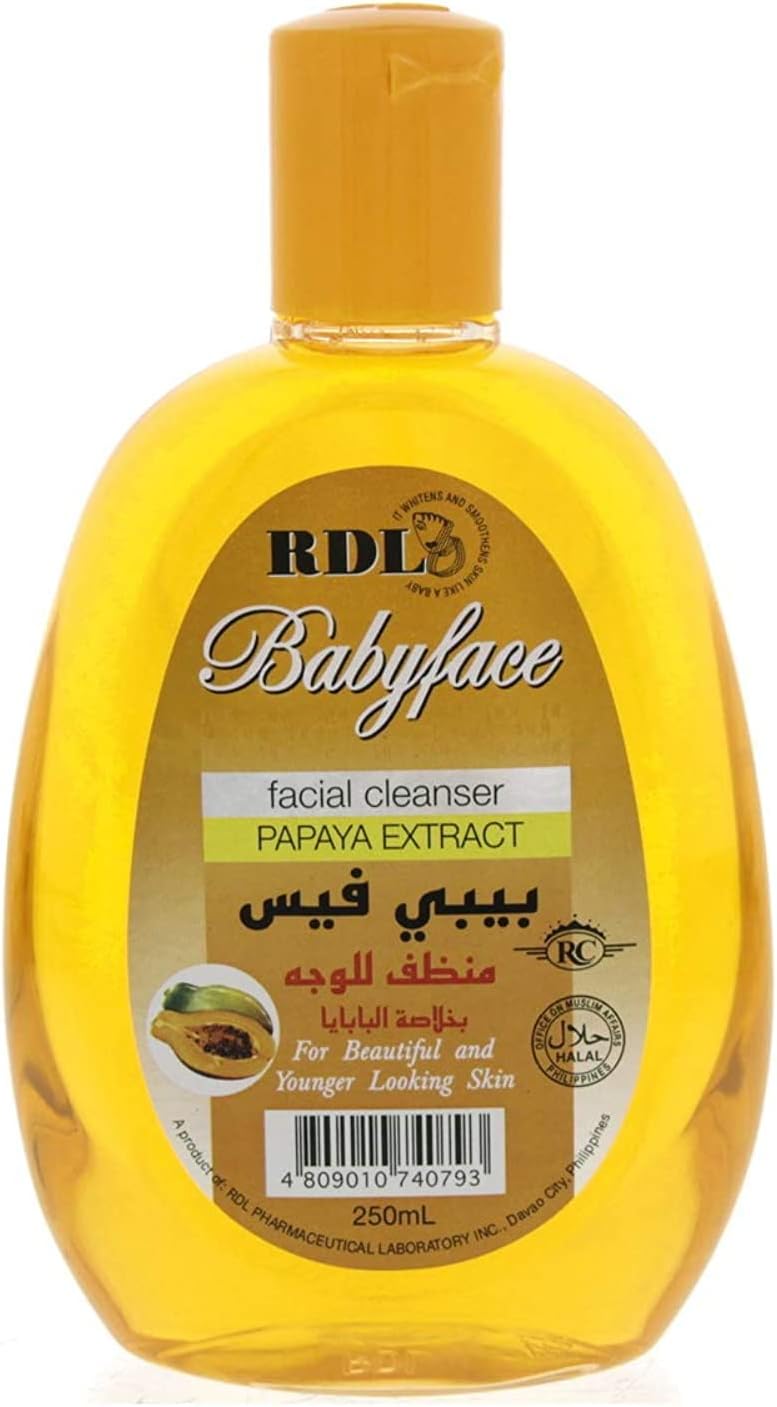 Rdl baby face facial cleanser with papaya extract, 250 ml