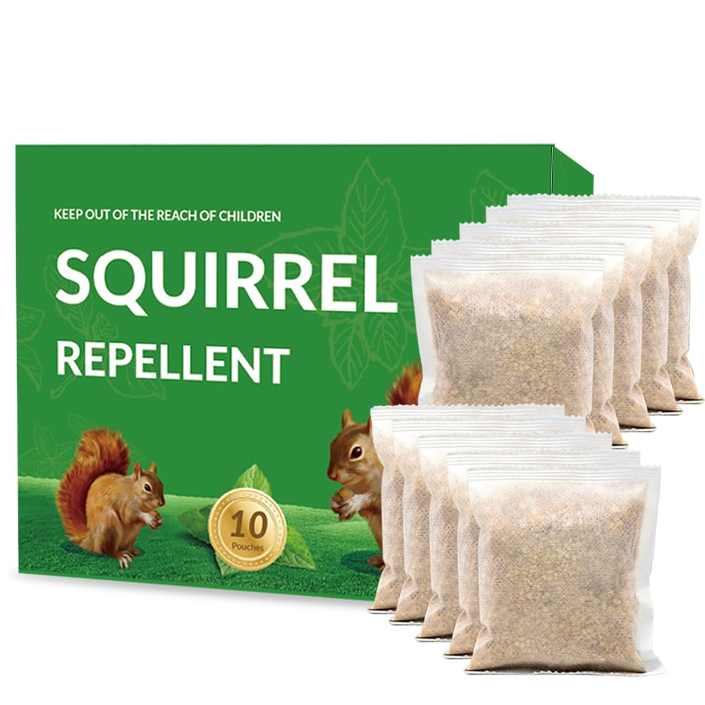 InviGuard Extra-Strength Squirrel Repellent, Chipmunk Repellent Outdoor, Mint Squirrel Repellents for Attic, Natural Squir...