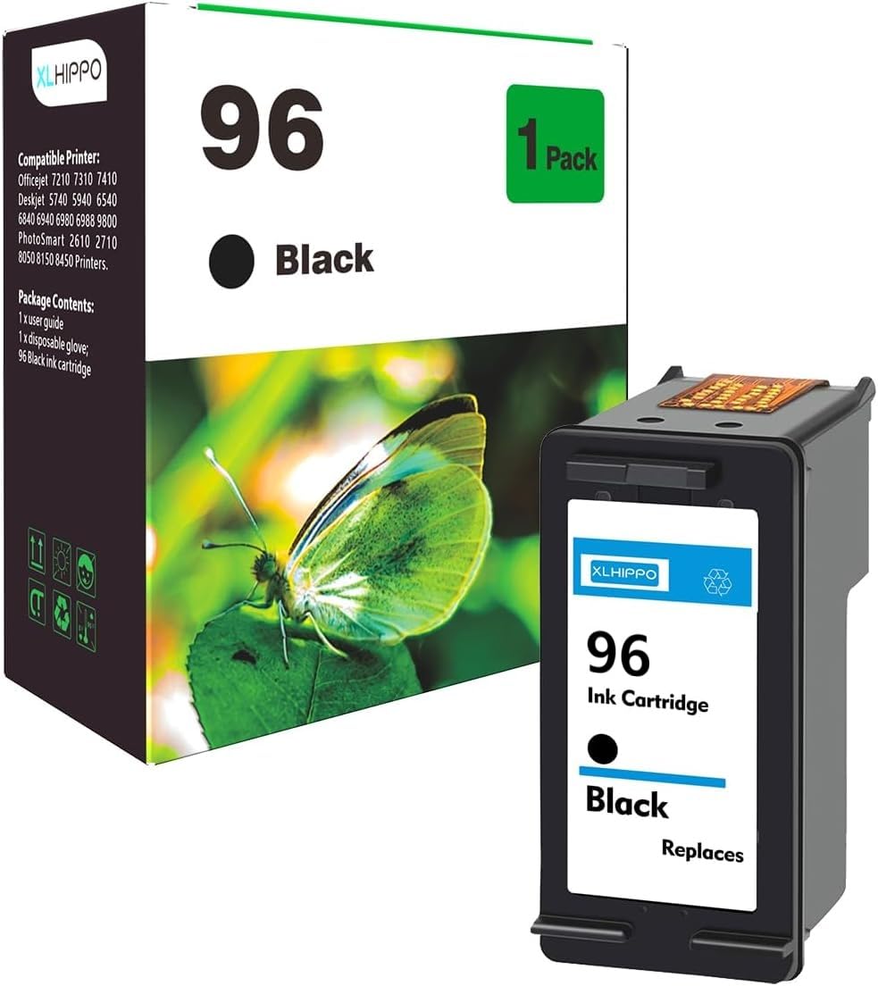 XLhippo 96 Ink Cartridges Compatible for DeskJet 6940 6980 Desk Jet 6540 9800 6988 5940 6840 PhotoSmart 8150 8450 8050 8750 OfficeJet 7210 7310 7410 (