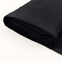 Vista 3 de Efavormart - Perno de tela de tafetán arrugado de acordeón negro de 54 pulgadas x 10 yardas para decoración de bodas, fiestas de cumpleaños, bailes