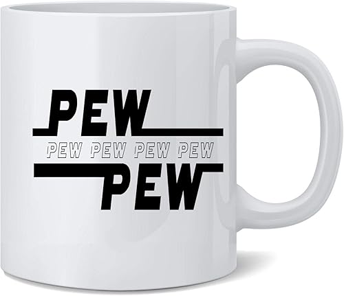 Poster Foundry Pew Pew Logo SciFi Taza de café de cerámica divertida taza de té, regalo novedoso de 12 onzas disponible en Yaxa Peru