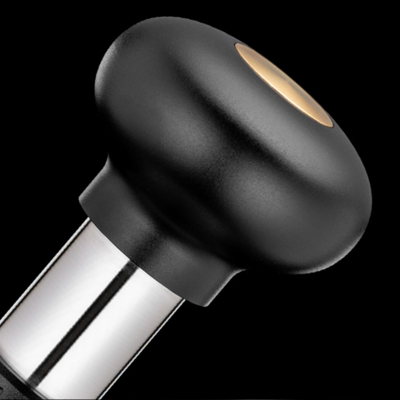 rockible dor Café con Base Estriada Negro dor Café Agarre Suave Apisonador para Cafetería, 58mm