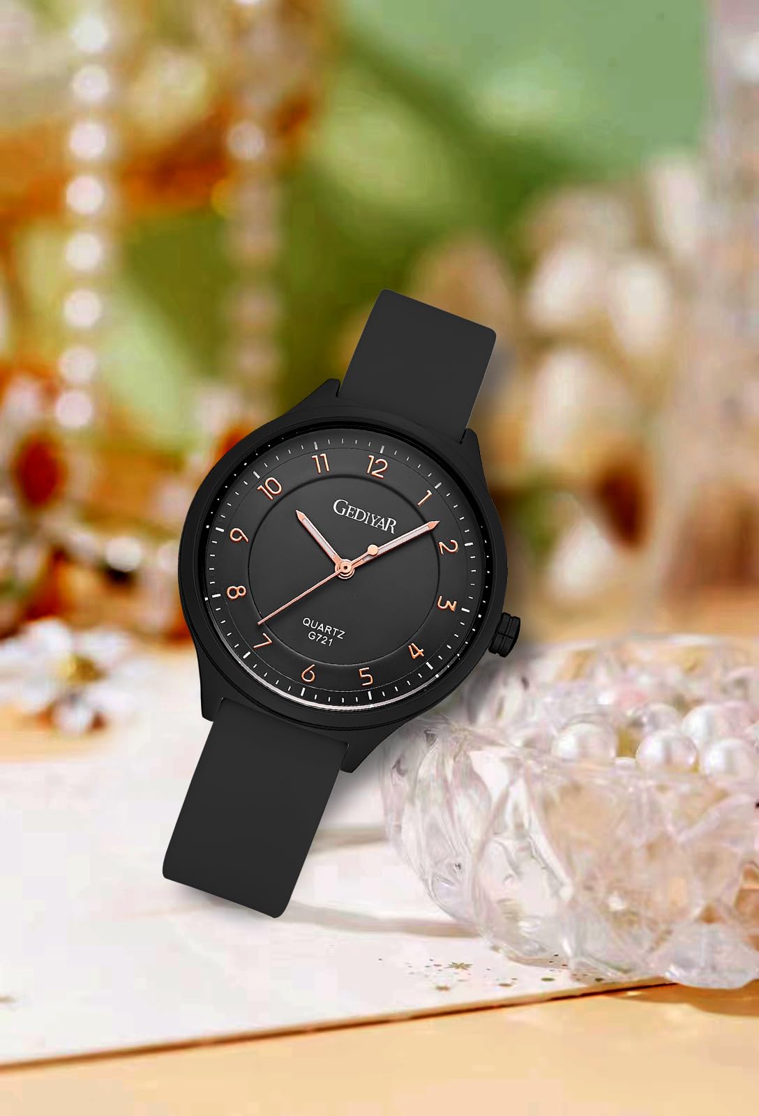 Wasserdichte Damen-Stillarmbanduhr, leicht ablesbares Zifferblatt, Gummi-Silikonband, analog, Quarz, lässig, modisch, Sportuhr, Geschenk für Krankenschwestern, Damen, Lehrer, Studenten