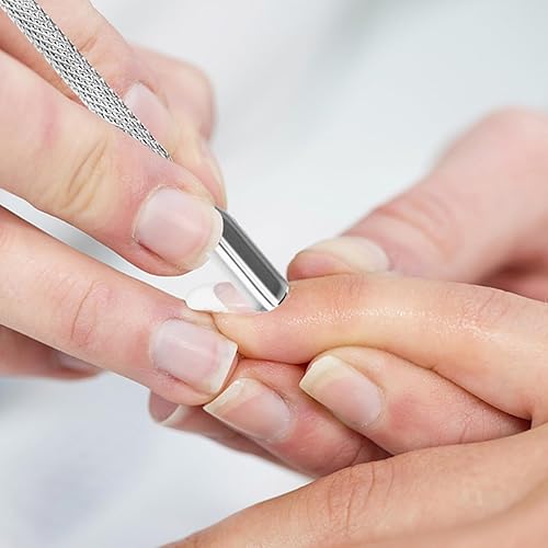 Miniatura 44 de 2 empujadores de cutículas y removedor de corte, raspador de uñas de salón para esmalte de gel, herramienta de limpieza de manicura y pedicura