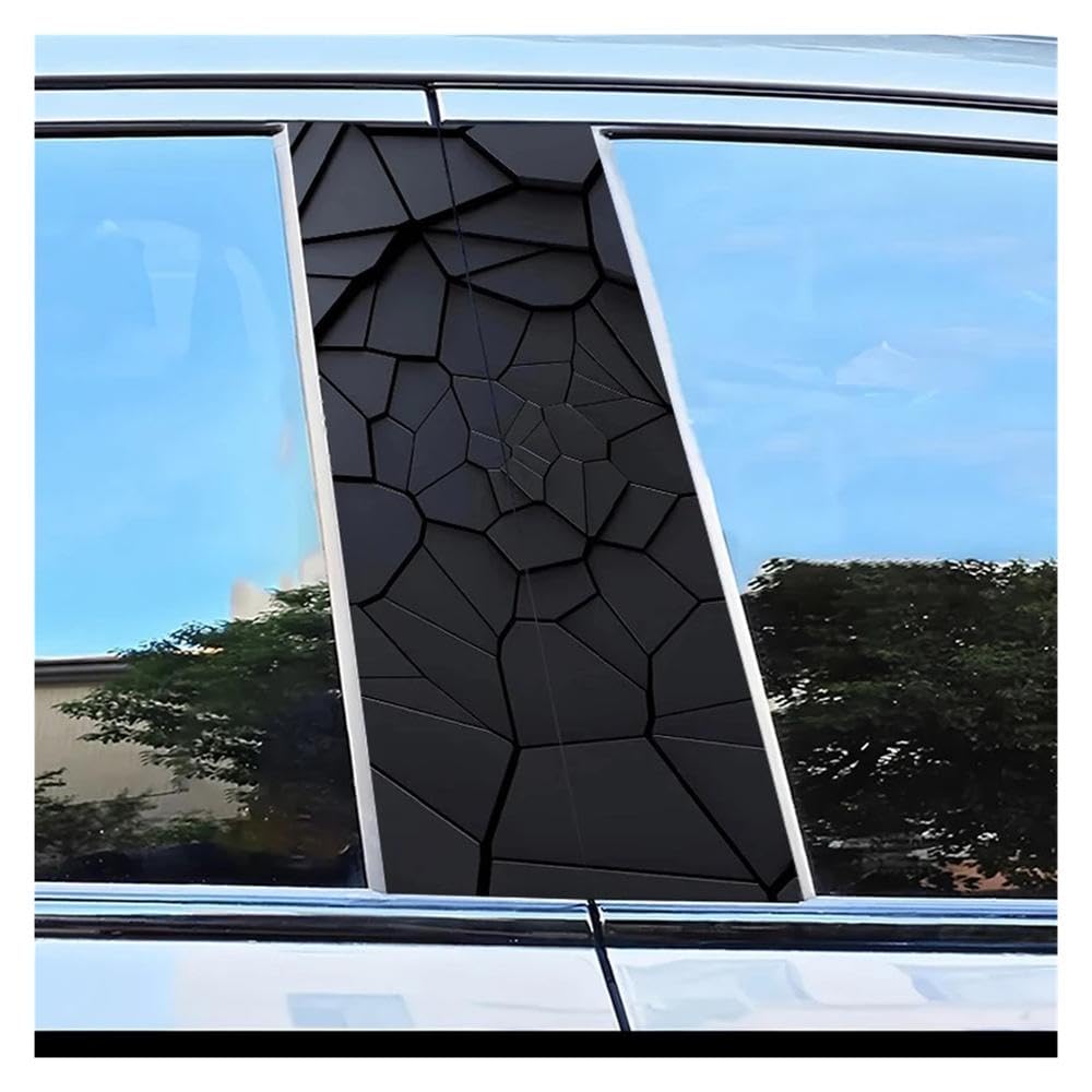 Dabhuoc One Color Car Parts 2Pcs Car Center Pillar Stickers Fragmented Texture Scratch Protection