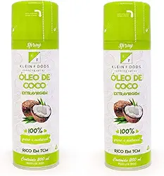 Kit com 2 Óleo de Coco Extravirgem Spray 200 ml Klein Foods