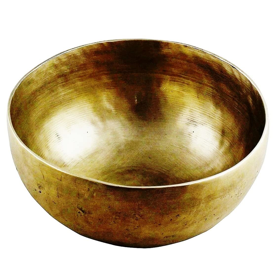 numeroastro Singing Bowl Handmade In Brass with Wooden Stick | Meditation Bowl | Music Therapy (6 Inches Approx) (1 Pc) Gold 3