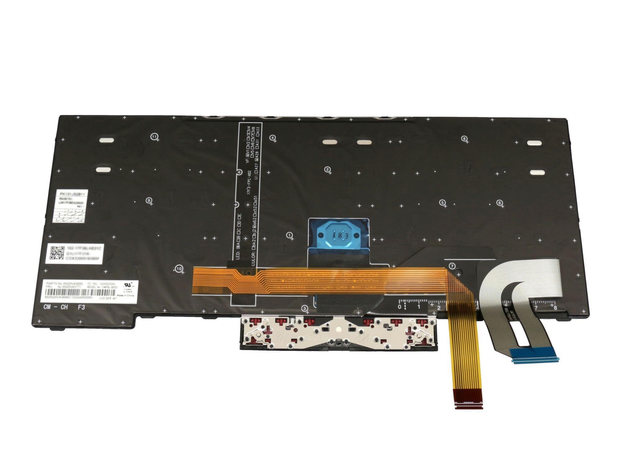Lenovo 5N20V44059 - Tastiera originale DE (tedesco) nero/nero con retrolight e mouse stick per ThinkPad T14 (20S3/20S2), Gen 1 (20S0/20S1)