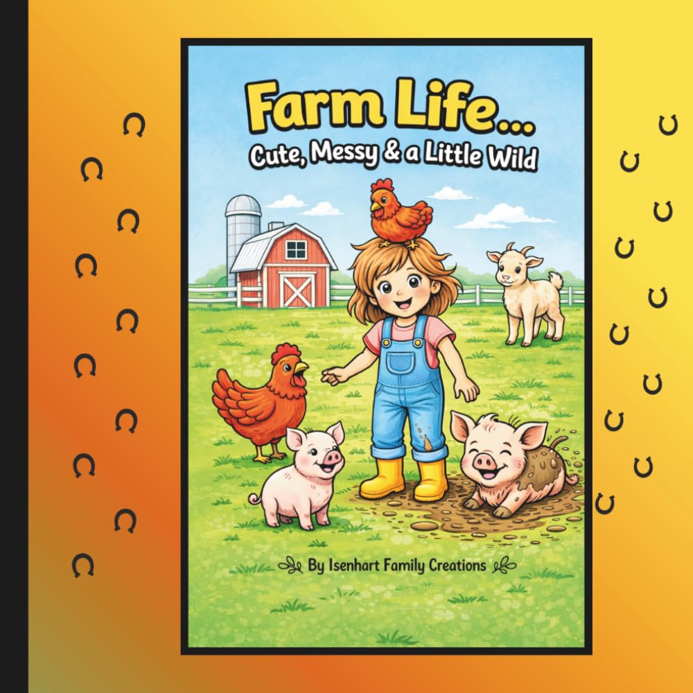 Farm Life... Cute, Messy, & a Little Wild: A Cute and Funny Farm Animal Coloring Book for Kids | Easy Country Scenes with Animals, Kids, and Farm Life Fun