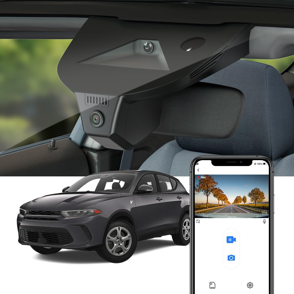 Fitcamx 4K Dashcam Voor DS 4 2022-2025 – OEM-look, Ingebouwde 64GB Kaart, 2160P UHD Video, Wifi, G-sensor, App-bediening, Nachtzicht, Plug-and-play, Geen Draden Zichtbaar (model HD2-J6333)