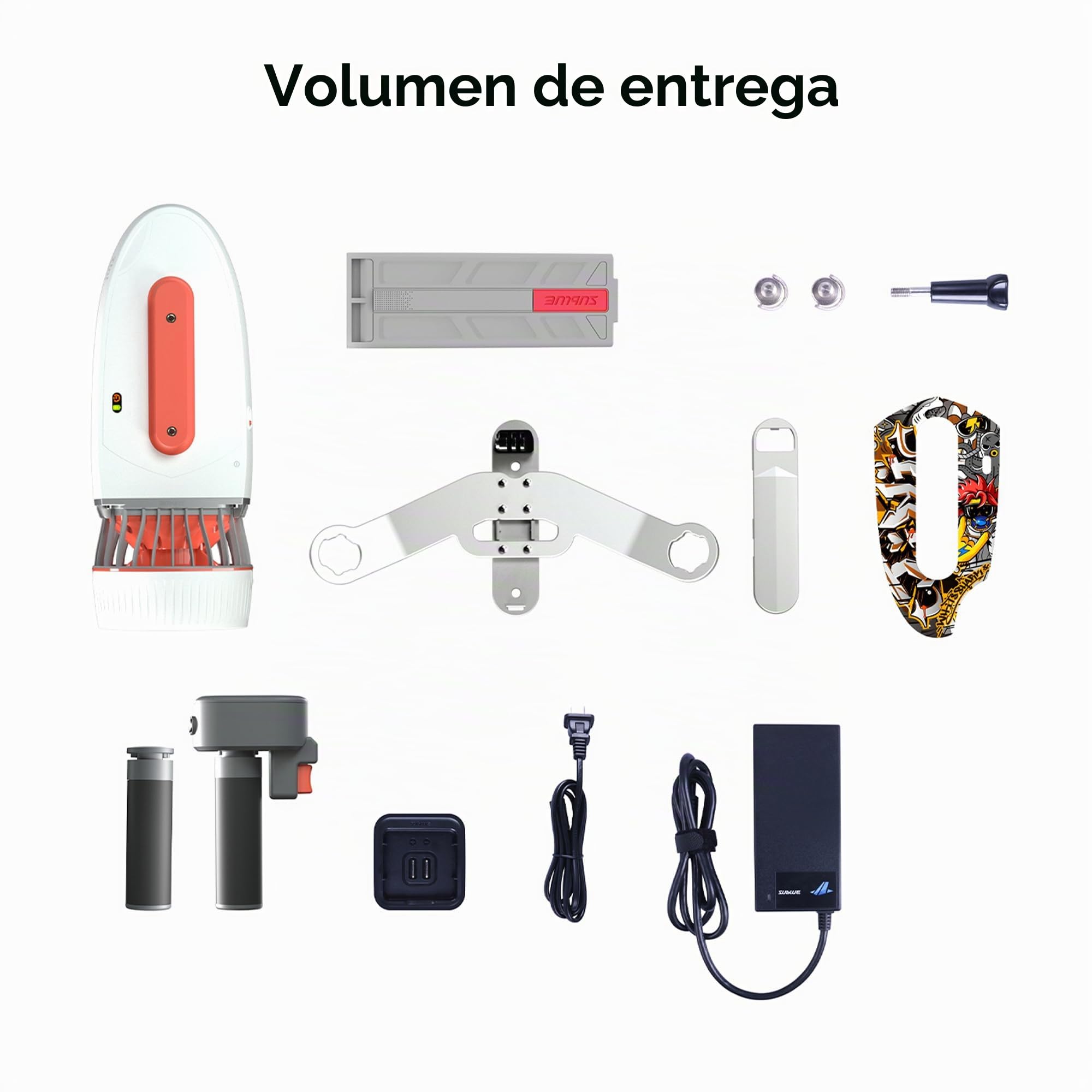 sublue WhiteShark Mix - Patinete subacuático con Motores duales, Compatible con cámara de acción, Deportes acuáticos, Buceo para niños y Adultos