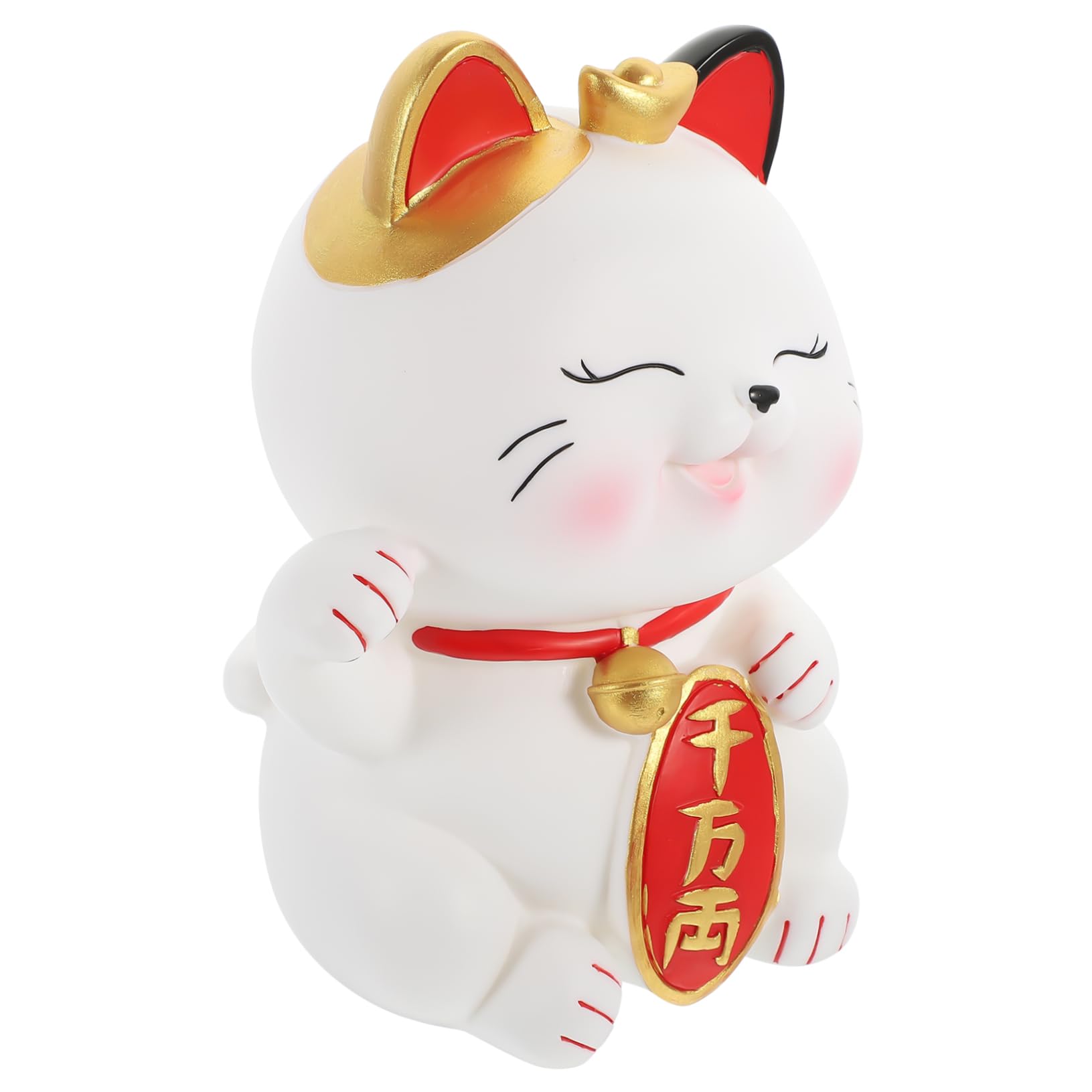 ERINGOGO Lucky Cat Bank Maneki Neko Saving Pot Ceramic Maneki Neko Lucky Cat Coin Bank Lucky Cat Figurine Stocking Stuffers Money Jar Anti-fall Vinyl Child Preservation Jar