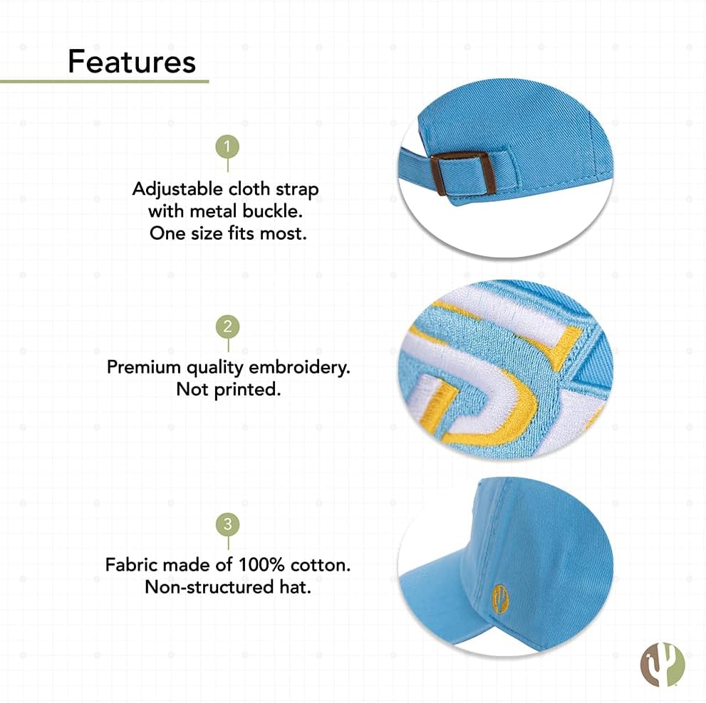 Desert Cactus Southern University Baseball Hat SU Jaguars Brimmed Embroidered Hats Cap Adjustable Cloth Strap Adult (Style D) Blue - Image 4