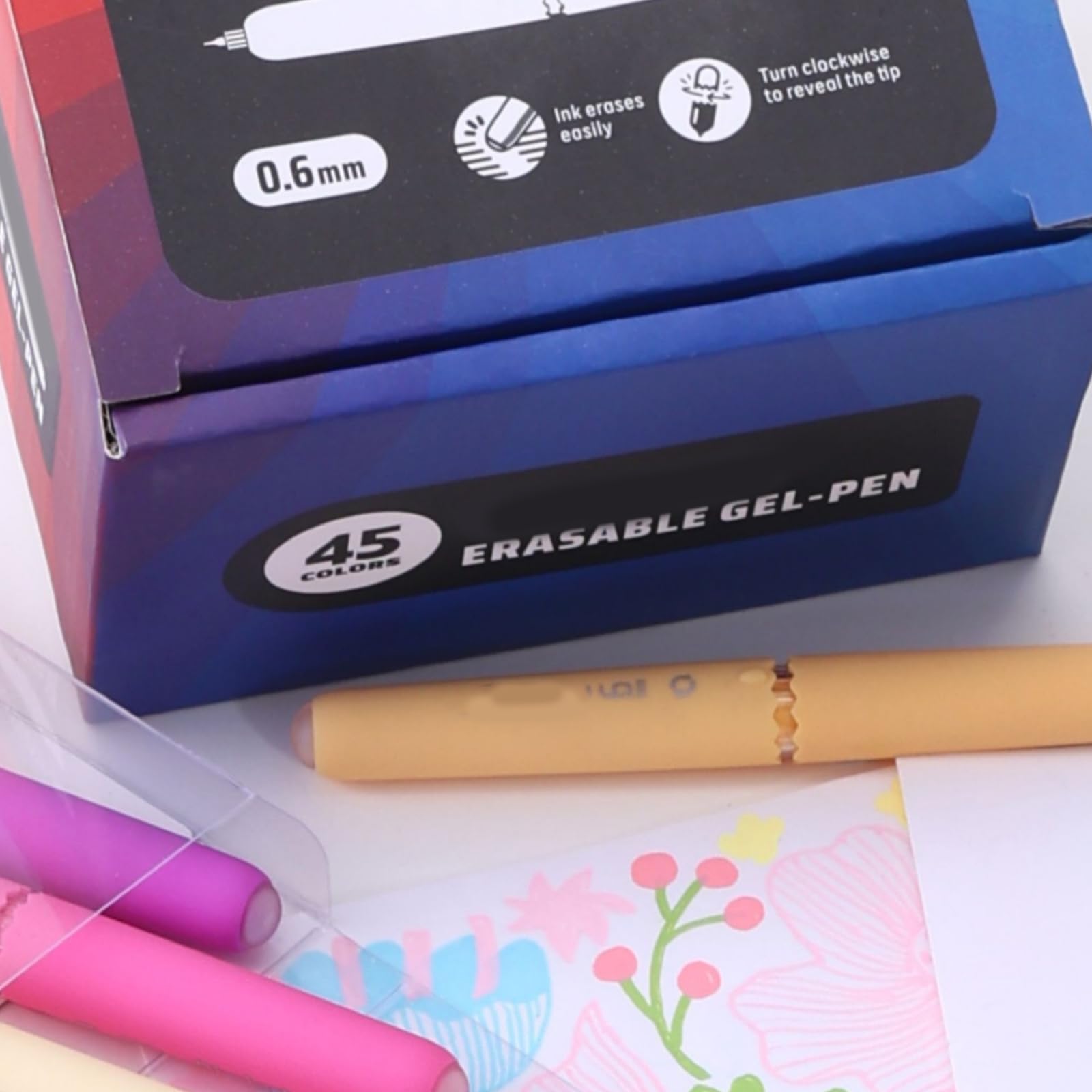 Mehrfarbige Gelstift Kollektion, 45 Stück, mit löschbarer, KC260A