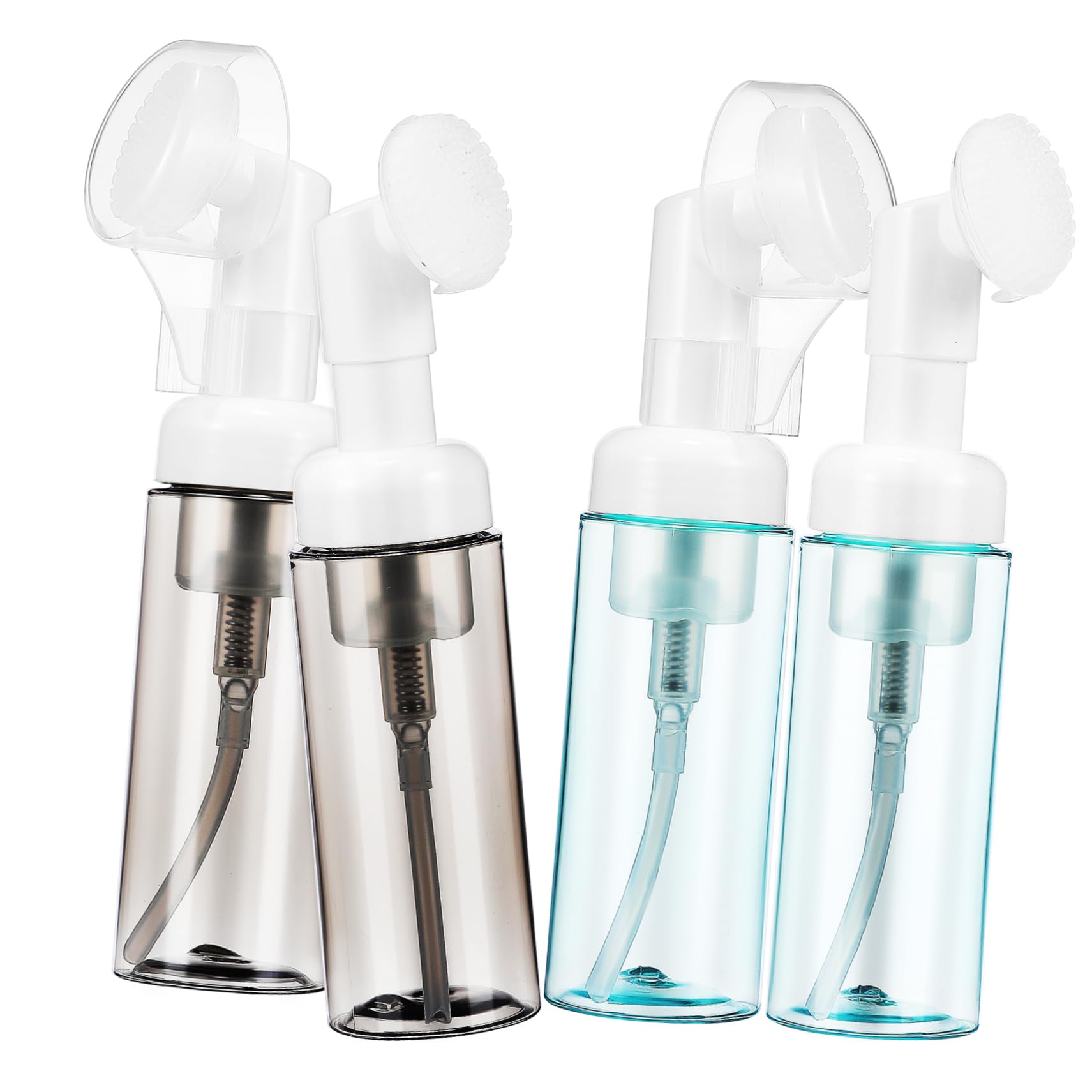 Beaupretty 5 Series Envase Cosmético Botella Vacía Botella De Espuma 60ml 2 Piezas Negro Transparente + 2 Piezas Verde Transparente Botellas Vacias Para Liquido Baño El Plastico 4 Piezas X 5