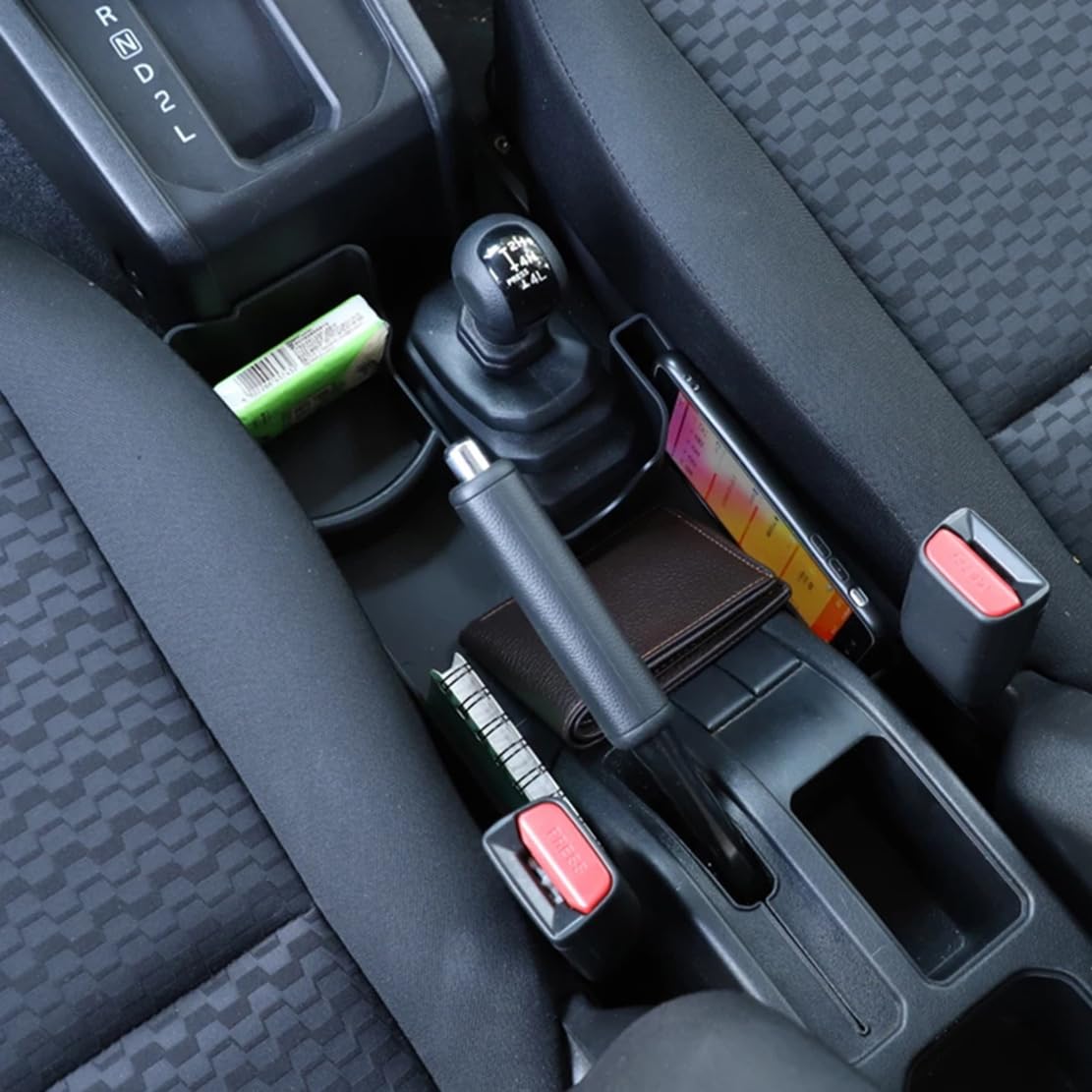Auto Center Console Cup Halter Gearschichtablagerungsbox, kompatibel mit Suzuki Jimny JB64 JB74 bei Model 2019-2023, Stauung von Aspidying-Zubehör
