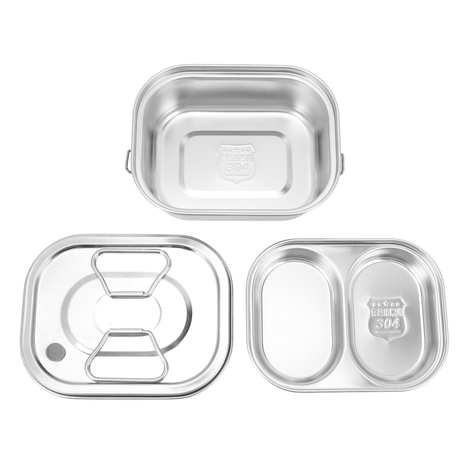 Ejoyous 304 Stainless Steel Lunch Box, Leakproof Insulated Square