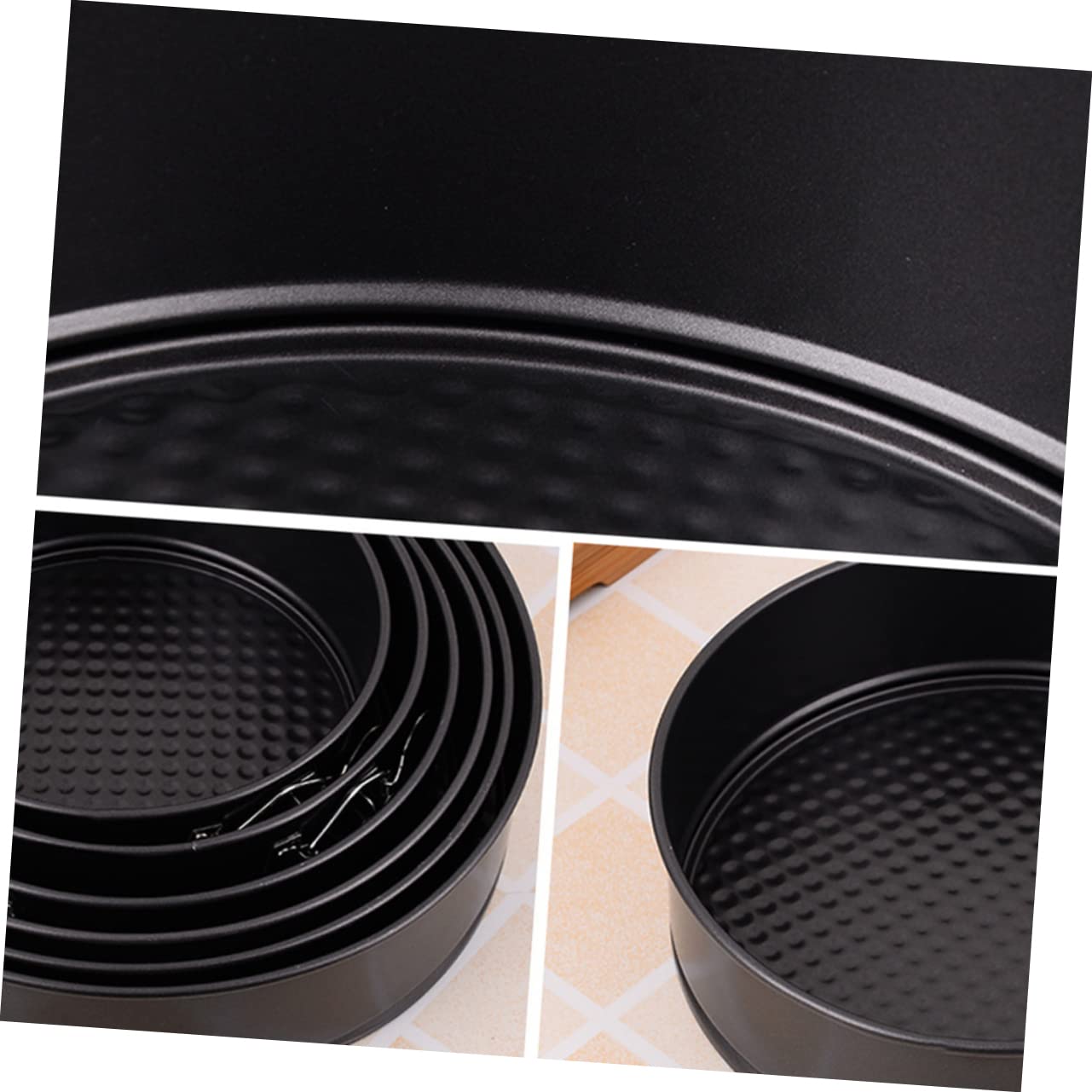 Cabilock Moules à Gâteaux Ronds Antiadhésifs 6 Pièces en Acier au Carbone