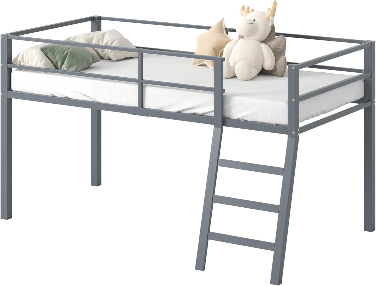 Lutown-Teen Metalen Bedframe 120x190 cm met Gebogen