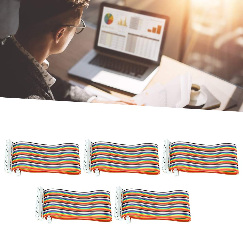 Cable GPIO de 5 piezas para hembra a hembra de 40 pines, línea de alambre, accesorios de computadora, 20 cm(De mujer a mujer)
