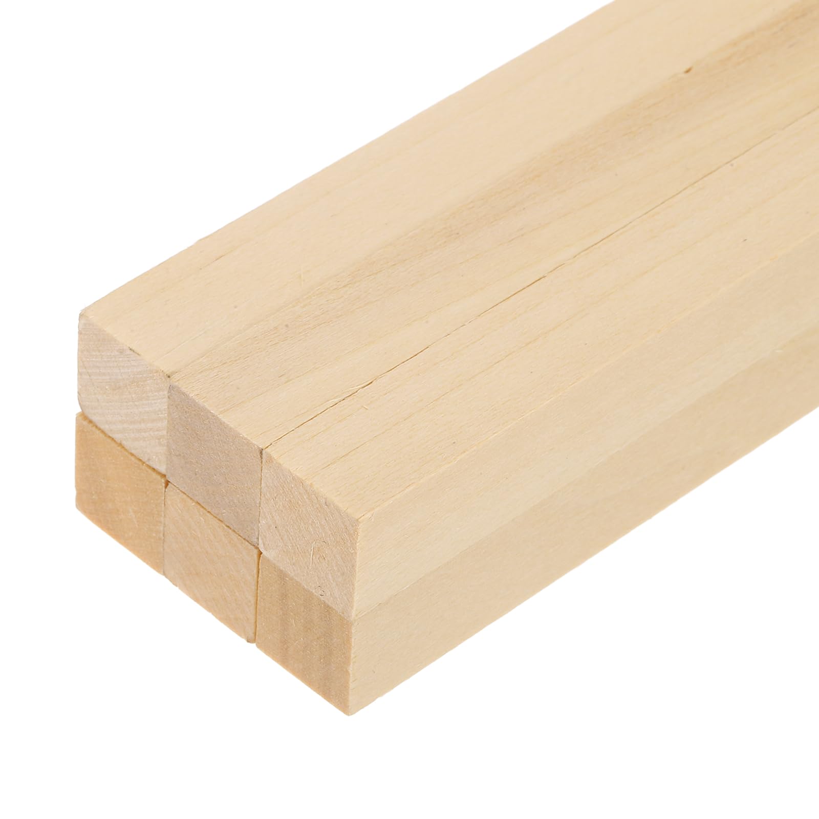 sourcing map 6Pcs Basswood Sticks, 8mm x 8mm x 250mm Square Wooden Dowel Rods Strips Craft Natural Wood Trim Slats Lumber for DIY Arts Painting Decoration Model Projects Whittling Hand Carved