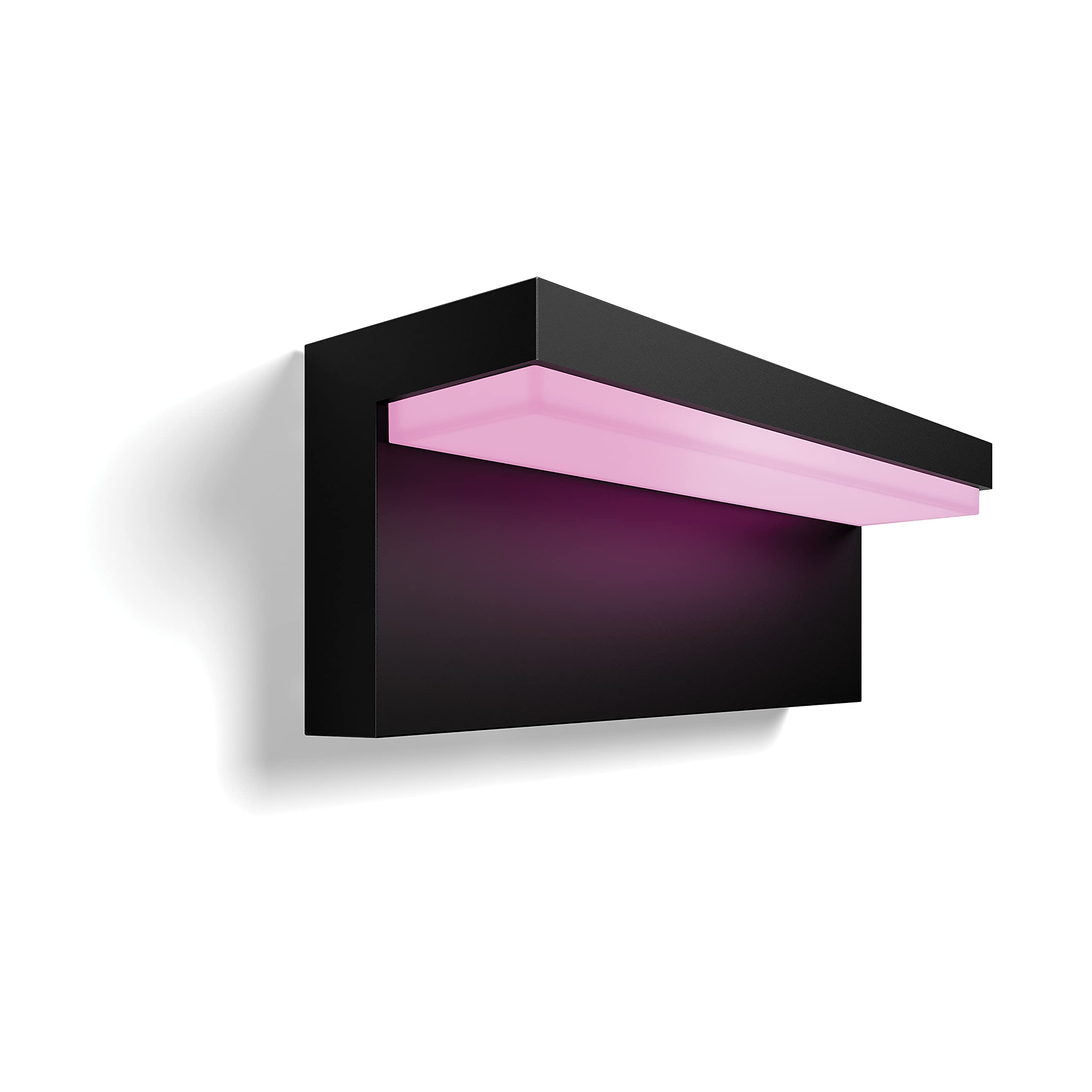 Philips Hue White & Color Ambiance Nyro Wandleuchte Outdoor (1.020 lm), dimmbare Leuchte für das Hue Lichtsystem mit 16 Mio. Farben, smarte Lichtsteuerung über Sprache oder App, silber