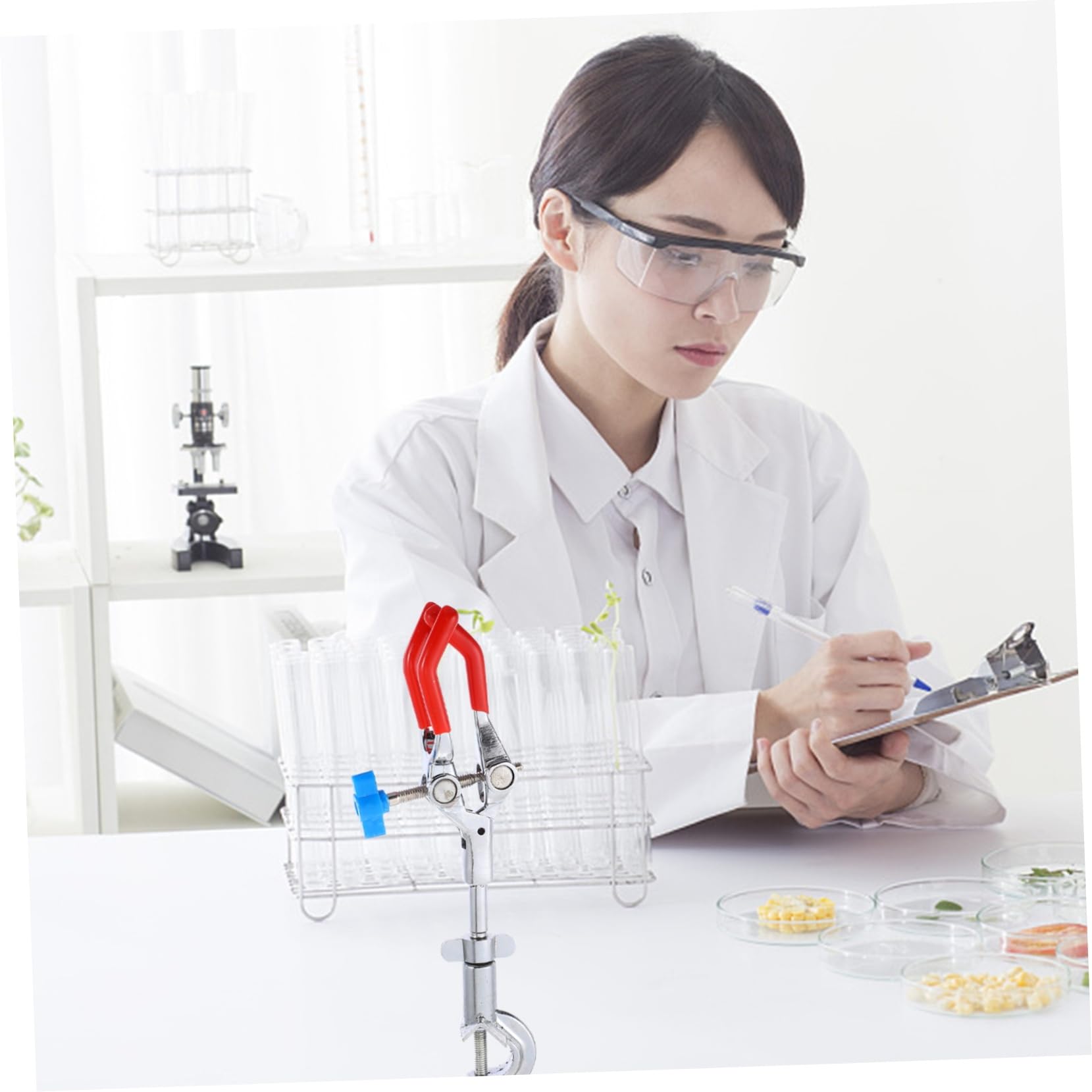Zerodeko 3 Pezzi Pinza da Laboratorio Articolazioni per Tubo e Morsa con Rivestimento Antiscivolo per Sperimentali Stabilità e Sicurezza