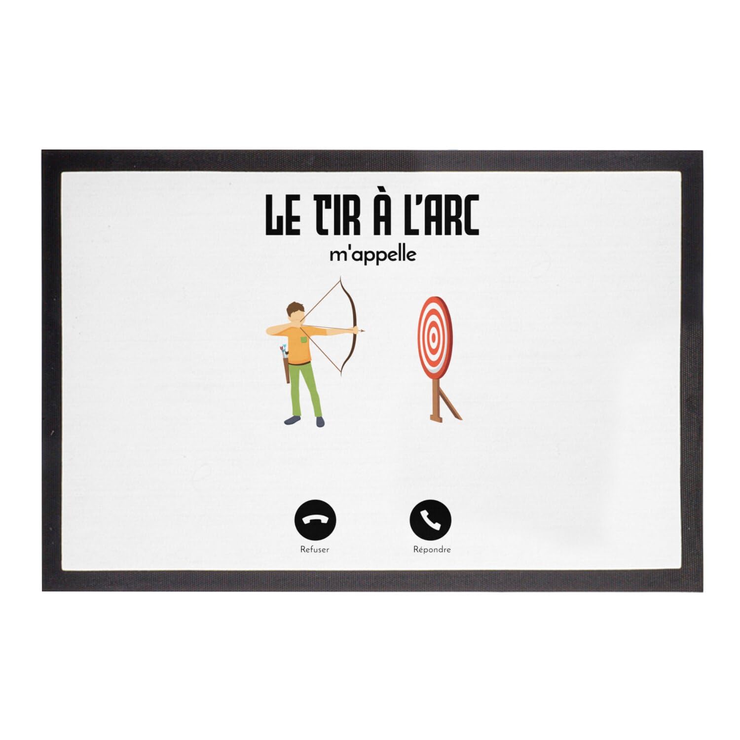 Paillasson Tir à l'arc m'appelle 75x50cm pour pas de porte sportif