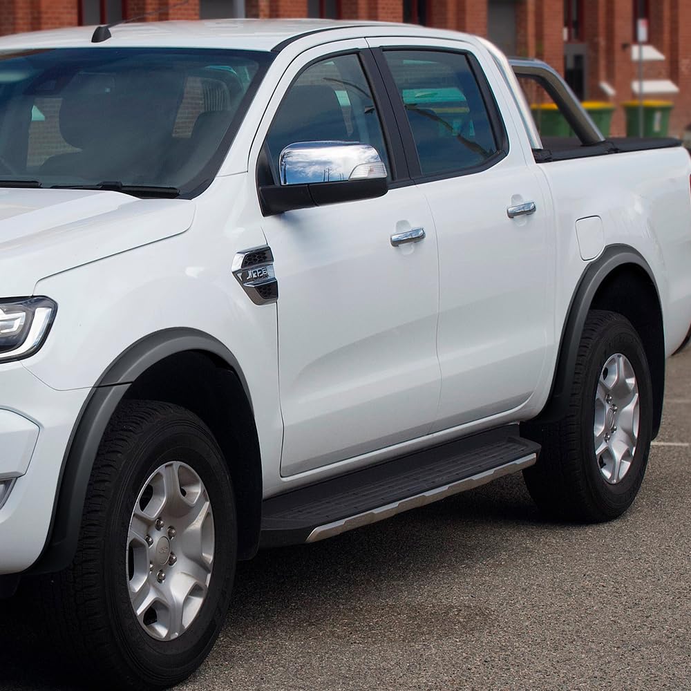Élargisseurs d'ailes 20 mm pour Ford Ranger 2015-2018 XL XLT Tremor Limited Wildtrak Wildtrak X Platinum T7 Double cabine ABS Passage de roue Noir sans PDC 3 pouces