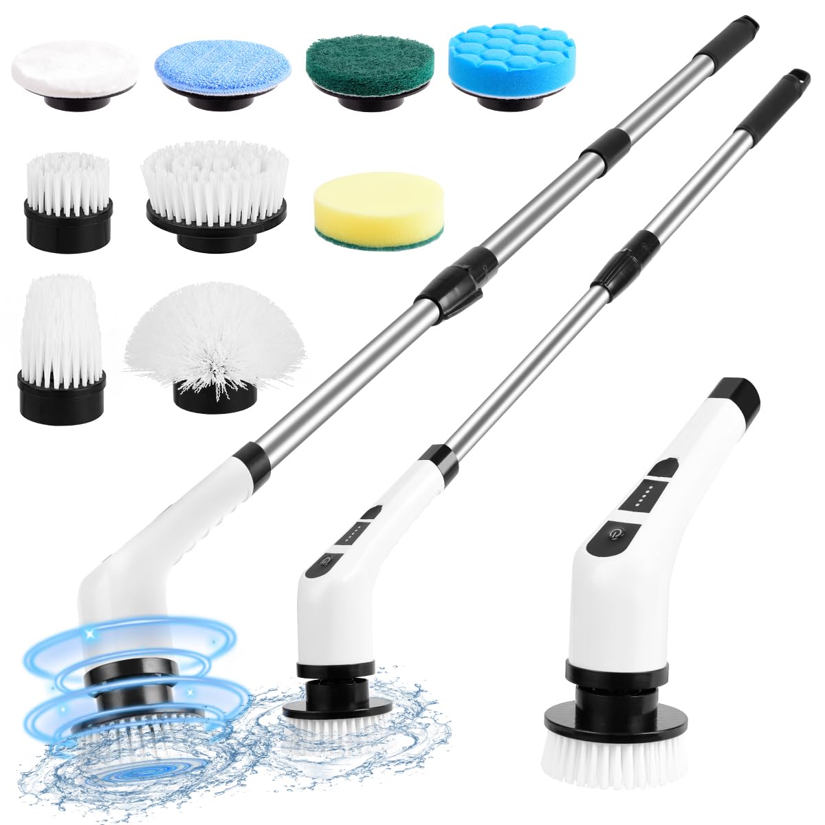 Ninsetinsoe Electric Spin Scrubber Cordless Spin Scrubber for Cleaning with 8